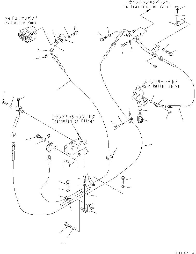 Схема запчастей Komatsu D85A-21B - СИЛОВАЯ ГИДРОЛИНИЯ (ЛИНИЯ ТРАНСМИССИИ) (ДЛЯ ШЛАКОВОЕ. ПР-ВО)(№78-) ГТР CONVERTOR¤ ТРАНСМИССИЯ¤ РУЛЕВ. УПРАВЛЕНИЕ И КОНЕЧНАЯ ПЕРЕДАЧА