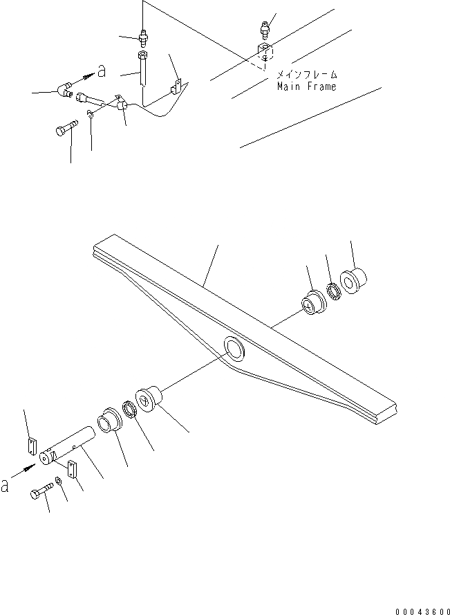 Схема запчастей Komatsu D85A-21B - БАЛКА БАЛАНСИРА ОСНОВН. РАМА И КОМПОНЕНТЫ