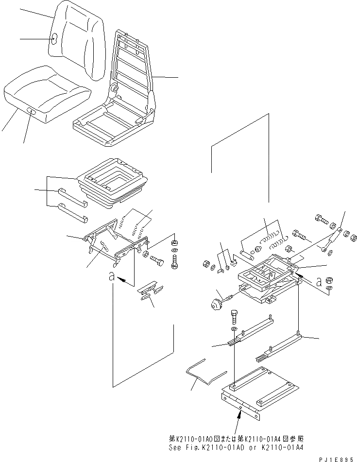 Схема запчастей Komatsu D85A-21B - СИДЕНЬЕ ОПЕРАТОРА ASSEMBLY КАБИНА ОПЕРАТОРА И СИСТЕМА УПРАВЛЕНИЯ