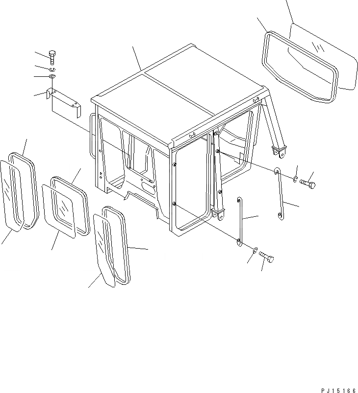 Схема запчастей Komatsu D85A-21B - КАБИНА ROPS¤ ТИП ¤ (КУЗОВ¤ ПЕРЕДН. И ЗАДН. ОКНА) (/)(№7-78) КАБИНА ОПЕРАТОРА И СИСТЕМА УПРАВЛЕНИЯ