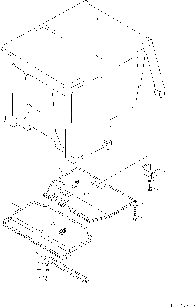 Схема запчастей Komatsu D85A-21B - КАБИНА ROPS (ВНУТР. ВЕРХН. ПАНЕЛЬ) (SIMPLE ТИП)(№78-) КАБИНА ОПЕРАТОРА И СИСТЕМА УПРАВЛЕНИЯ