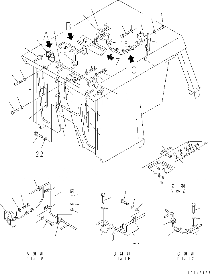 Схема запчастей Komatsu D85A-21B - КАБИНА ROPS (ДВОРНИКИ ОТВАЛ)(№78-) КАБИНА ОПЕРАТОРА И СИСТЕМА УПРАВЛЕНИЯ