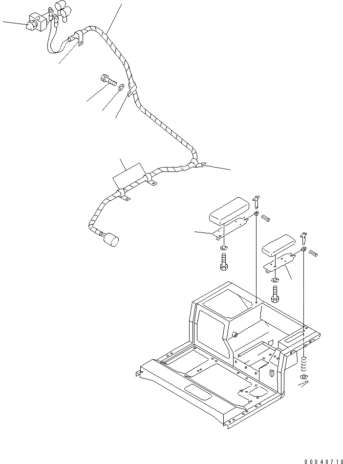 Схема запчастей Komatsu D85A-21B - ЗВУК. СИГНАЛ. ПЕРЕКЛЮЧАТЕЛЬ И ПОДЛОКОТНИК COVER КАБИНА ОПЕРАТОРА И СИСТЕМА УПРАВЛЕНИЯ