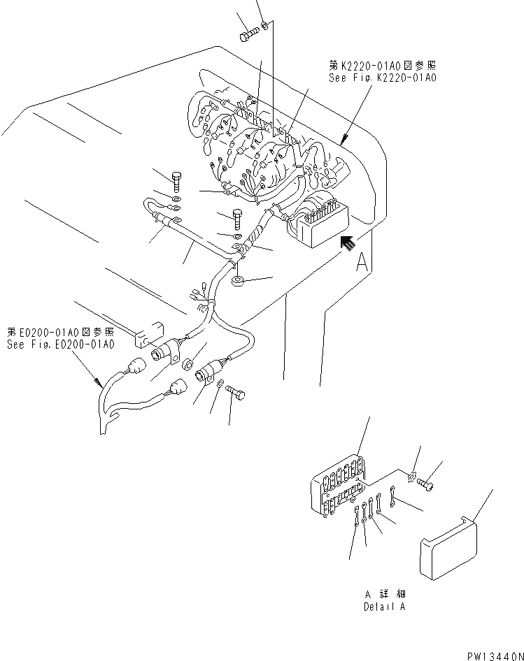 Схема запчастей Komatsu D85A-21B - ПАНЕЛЬ ПРИБОРОВ (/)(№7-78) КАБИНА ОПЕРАТОРА И СИСТЕМА УПРАВЛЕНИЯ