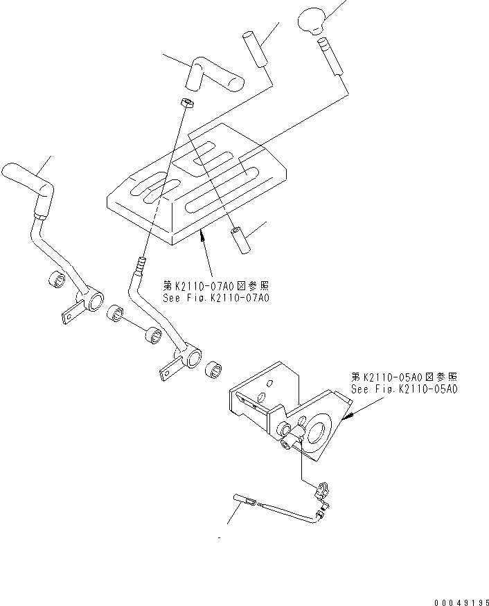 Схема запчастей Komatsu D85A-21B - РУЧКА УПРАВЛ-Я(№78-) КАБИНА ОПЕРАТОРА И СИСТЕМА УПРАВЛЕНИЯ