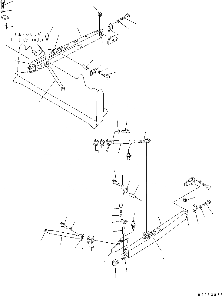 Схема запчастей Komatsu D85A-21B - РАМА ПРЯМ. ОТВАЛА РАБОЧЕЕ ОБОРУДОВАНИЕ