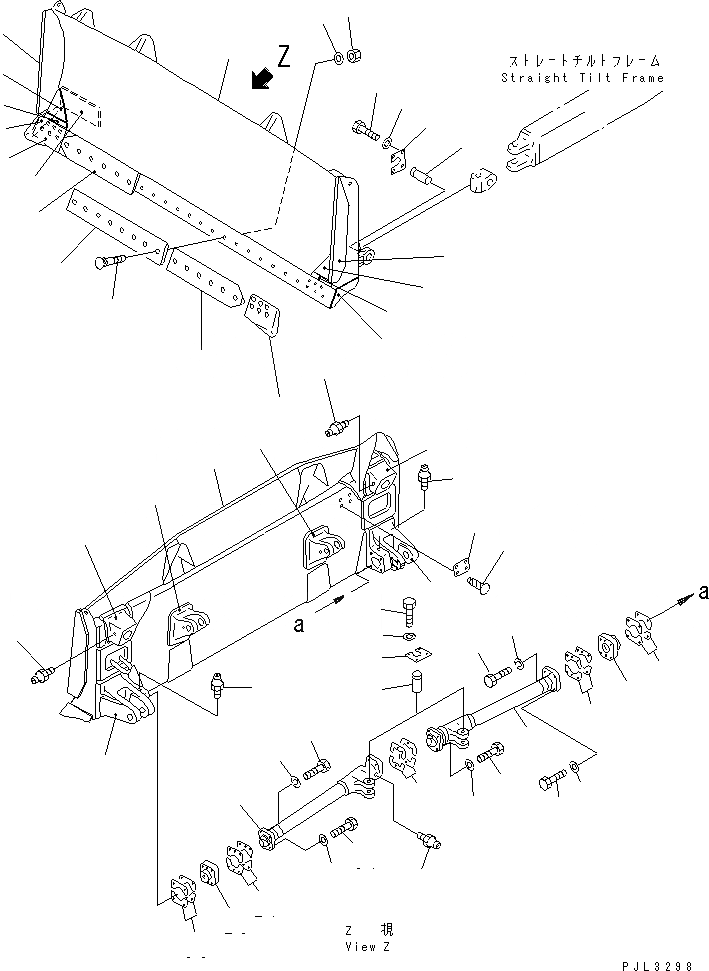Схема запчастей Komatsu D85A-21B - ПРЯМ. ОТВАЛ ОТВАЛ (ПОЛУ-U)(№7-78) РАБОЧЕЕ ОБОРУДОВАНИЕ