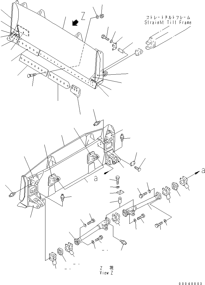 Схема запчастей Komatsu D85A-21B - ПРЯМ. ОТВАЛ ОТВАЛ (ПОЛУ-U)(№78-) РАБОЧЕЕ ОБОРУДОВАНИЕ