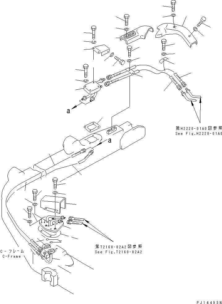 Схема запчастей Komatsu D85A-21B - МЕХАНИЧ. ANGLE ЦИЛИНДР НАКЛОНА ТРУБЫ (/)(№7-78) РАБОЧЕЕ ОБОРУДОВАНИЕ