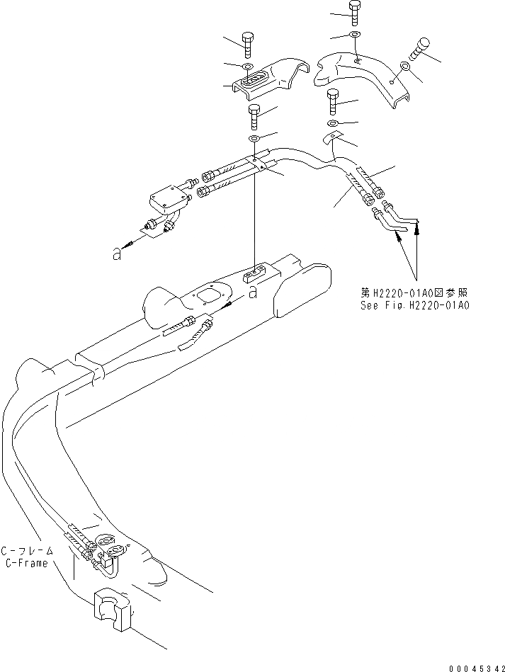 Схема запчастей Komatsu D85A-21B - МЕХАНИЧ. ANGLE ЦИЛИНДР НАКЛОНА ТРУБЫ (/)(№78-) РАБОЧЕЕ ОБОРУДОВАНИЕ