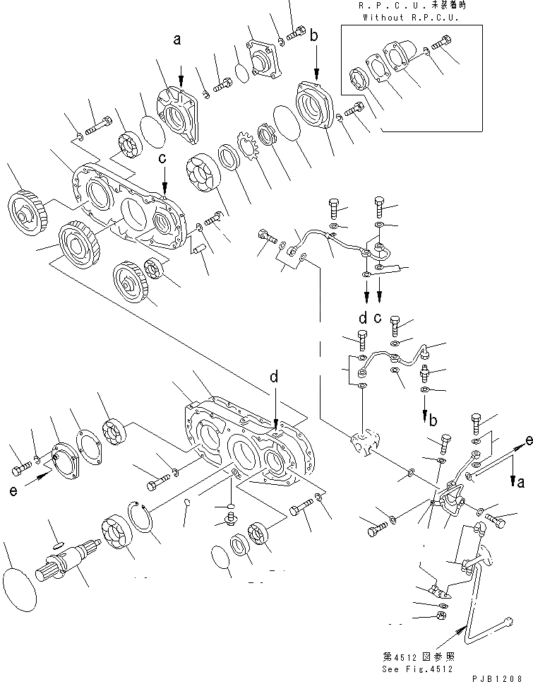Схема запчастей Komatsu D85A-21-E - МЕХ-М ОТБОРА МОЩНОСТИ ГТР CONVERTOR¤ ТРАНСМИССИЯ¤ РУЛЕВ. УПРАВЛЕНИЕ И КОНЕЧНАЯ ПЕРЕДАЧА