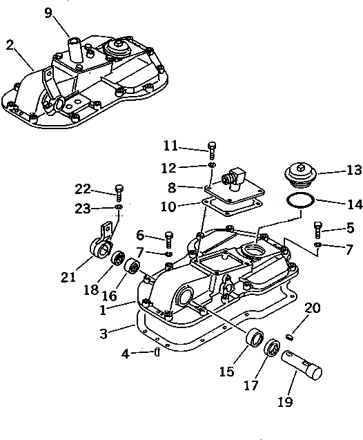 Схема запчастей Komatsu D85A-21-E - РУЛЕВ. УПРАВЛЕНИЕ КОРПУС COVER ГТР CONVERTOR¤ ТРАНСМИССИЯ¤ РУЛЕВ. УПРАВЛЕНИЕ И КОНЕЧНАЯ ПЕРЕДАЧА
