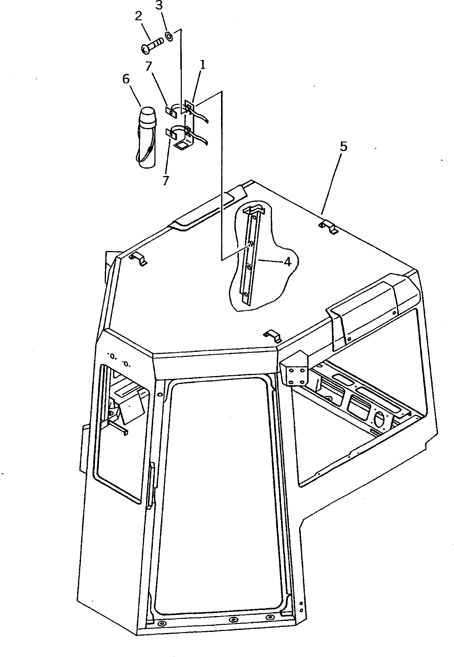 Схема запчастей Komatsu D85A-21-E - ТЕРМОС КАБИНА ОПЕРАТОРА И СИСТЕМА УПРАВЛЕНИЯ