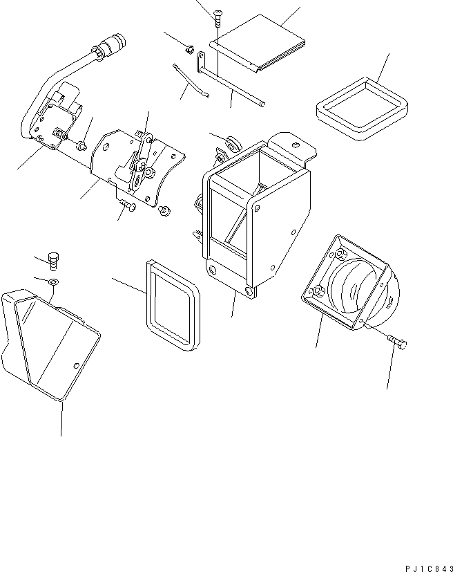 Схема запчастей Komatsu D85A-21-E - РАСПРЕДЕЛИТЕЛЬ. (ЛЕВ.) КАБИНА ОПЕРАТОРА И СИСТЕМА УПРАВЛЕНИЯ