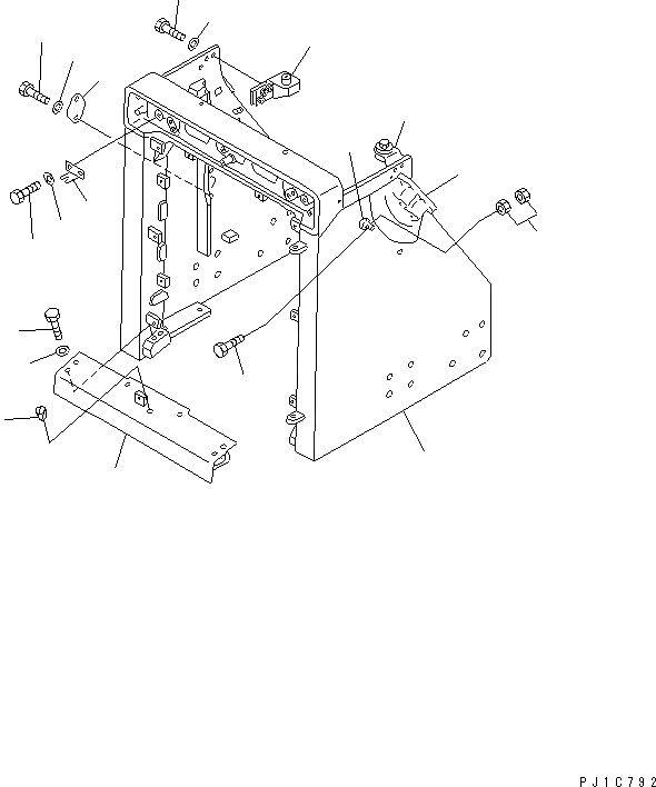 Схема запчастей Komatsu D85A-21-E - ЗАЩИТА РАДИАТОРА ЧАСТИ КОРПУСА
