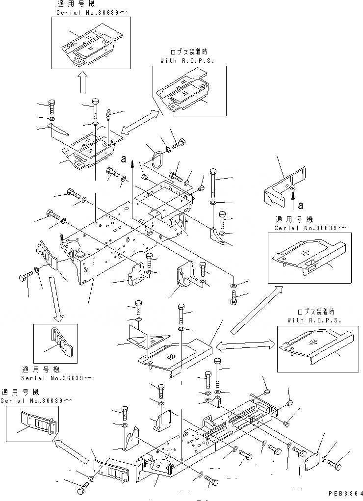 Схема запчастей Komatsu D85A-21-E - КРЫЛО (ДЛЯ ЯПОН.)(№9-) ЧАСТИ КОРПУСА