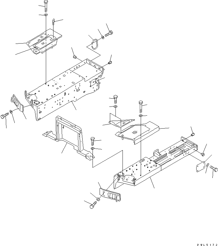 Схема запчастей Komatsu D85A-21-E - КРЫЛО ЧАСТИ КОРПУСА