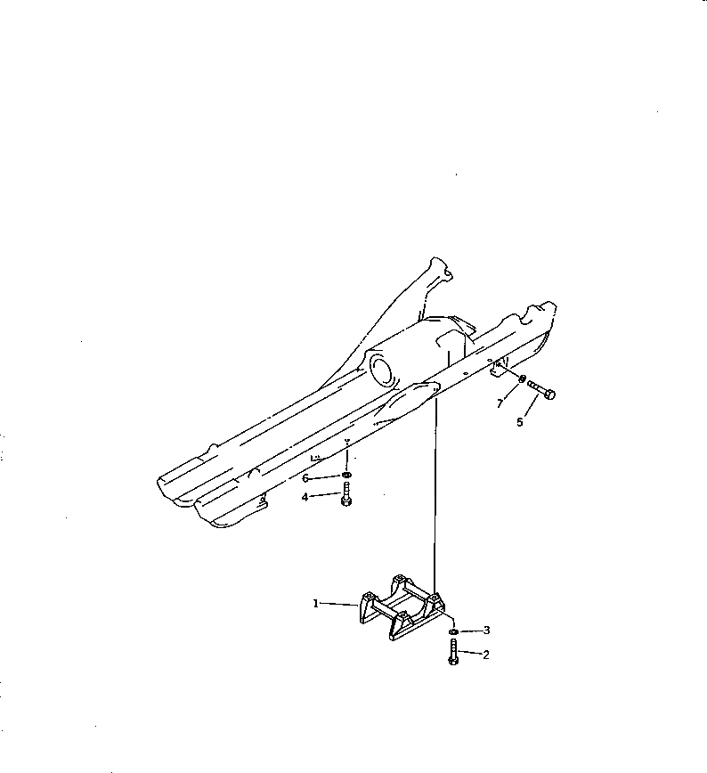 Схема запчастей Komatsu D85A-21-E - ЗАЩИТА ОПОРНЫХ КАТКОВ (MINI ЮБКА) ГУСЕНИЦЫ