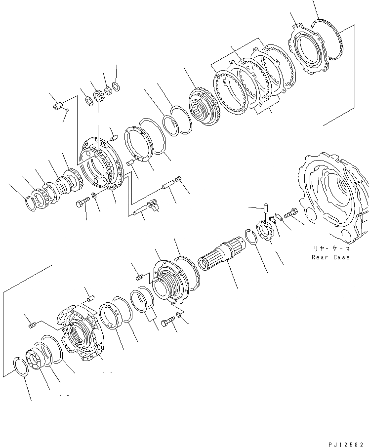 Схема запчастей Komatsu D85A-21 - ТРАНСМИССИЯ¤ ПРИВОД И ВАЛ (/)¤ (/)(№-) ГТР CONVERTOR¤ ТРАНСМИССИЯ¤ РУЛЕВ. УПРАВЛЕНИЕ И КОНЕЧНАЯ ПЕРЕДАЧА