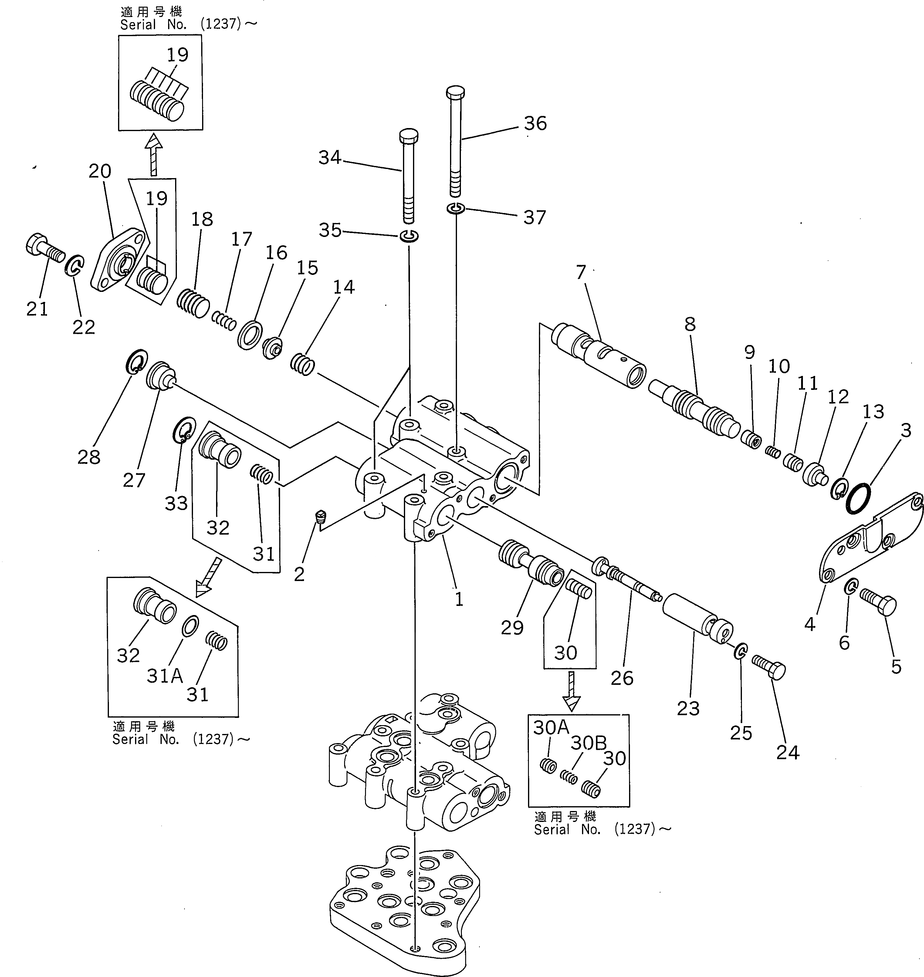 Схема запчастей Komatsu D85A-21 - КЛАПАН ТРАНСМИССИИ (/)(№-) ГТР CONVERTOR¤ ТРАНСМИССИЯ¤ РУЛЕВ. УПРАВЛЕНИЕ И КОНЕЧНАЯ ПЕРЕДАЧА