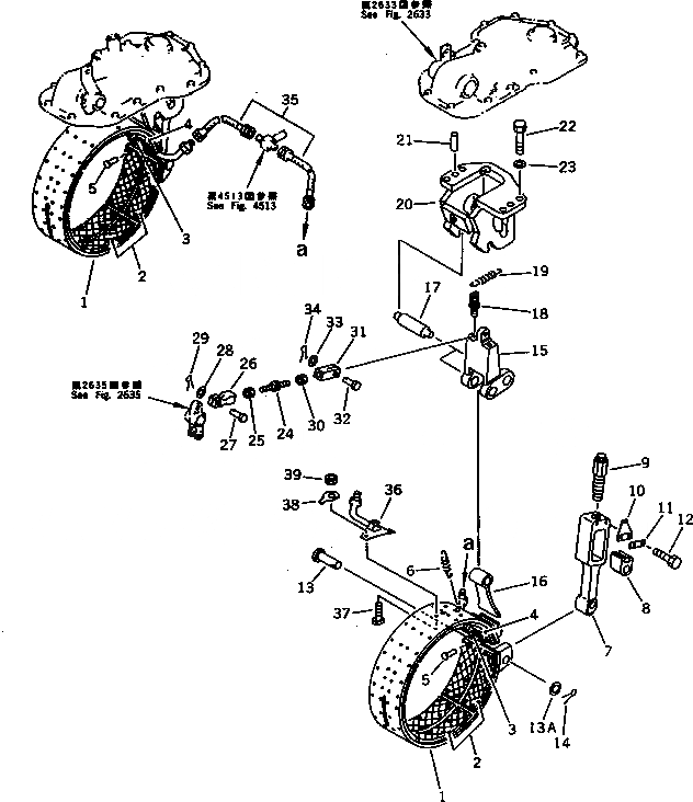 Схема запчастей Komatsu D85A-21 - ТОРМОЗНАЯ ЛЕНТА И МЕХАНИЗМ (С M СКРЕППЕР)(№9-) ГТР CONVERTOR¤ ТРАНСМИССИЯ¤ РУЛЕВ. УПРАВЛЕНИЕ И КОНЕЧНАЯ ПЕРЕДАЧА