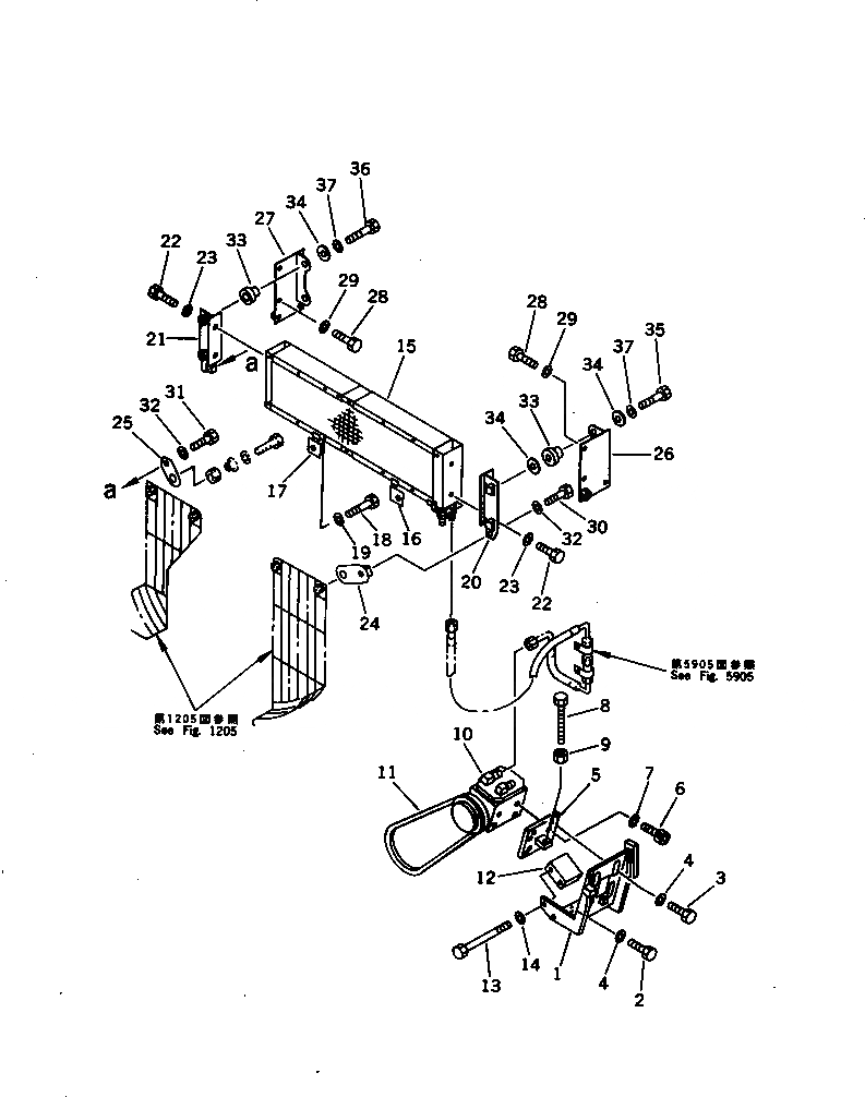 Схема запчастей Komatsu D85A-21 - КОМПОНЕНТЫ КОМПРЕССОРА(№-) ЧАСТИ КОРПУСА