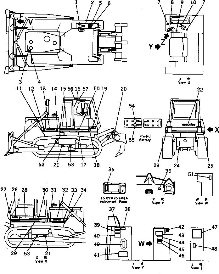 Схема запчастей Komatsu D85A-21 - МАРКИРОВКА (АНГЛ.)(№9-) МАРКИРОВКА¤ ИНСТРУМЕНТ И РЕМКОМПЛЕКТЫ
