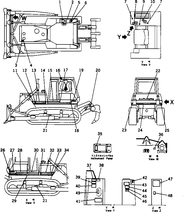 Схема запчастей Komatsu D85A-21 - МАРКИРОВКА (АРАБСК.)(№9-) МАРКИРОВКА¤ ИНСТРУМЕНТ И РЕМКОМПЛЕКТЫ
