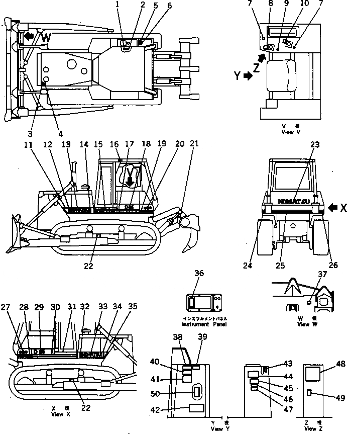 Схема запчастей Komatsu D85A-21 - МАРКИРОВКА (КИТАЙ)(№-9) МАРКИРОВКА¤ ИНСТРУМЕНТ И РЕМКОМПЛЕКТЫ