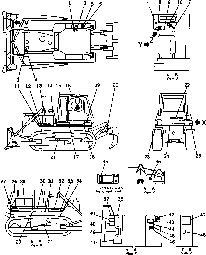 Схема запчастей Komatsu D85A-21 - МАРКИРОВКА (КИТАЙ)(№9-) МАРКИРОВКА¤ ИНСТРУМЕНТ И РЕМКОМПЛЕКТЫ