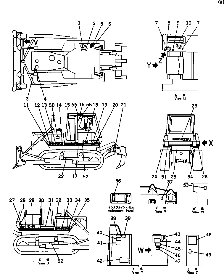 Схема запчастей Komatsu D85A-21 - МАРКИРОВКА (ПОРТУГАЛ.)(№-9) МАРКИРОВКА¤ ИНСТРУМЕНТ И РЕМКОМПЛЕКТЫ