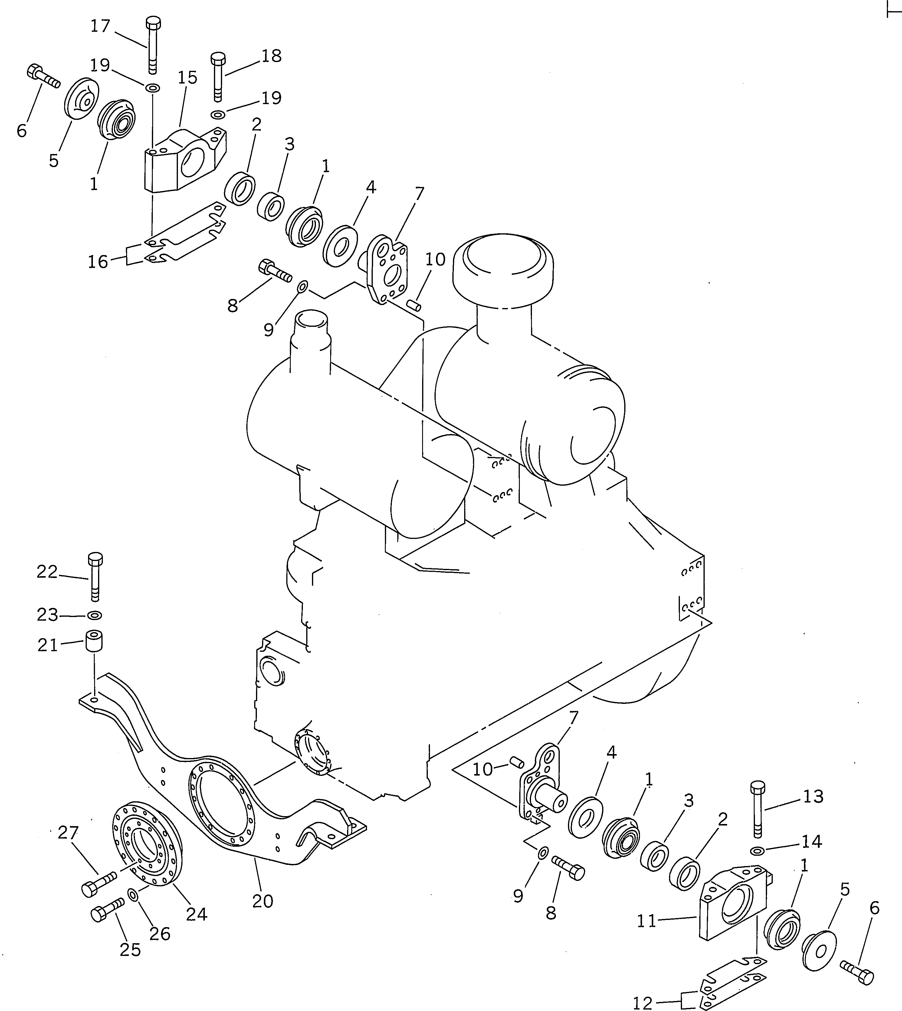 Схема запчастей Komatsu D85A-21A - КРЕПЛЕНИЕ ДВИГАТЕЛЯ(№-) КОМПОНЕНТЫ ДВИГАТЕЛЯ И ЭЛЕКТРИКА