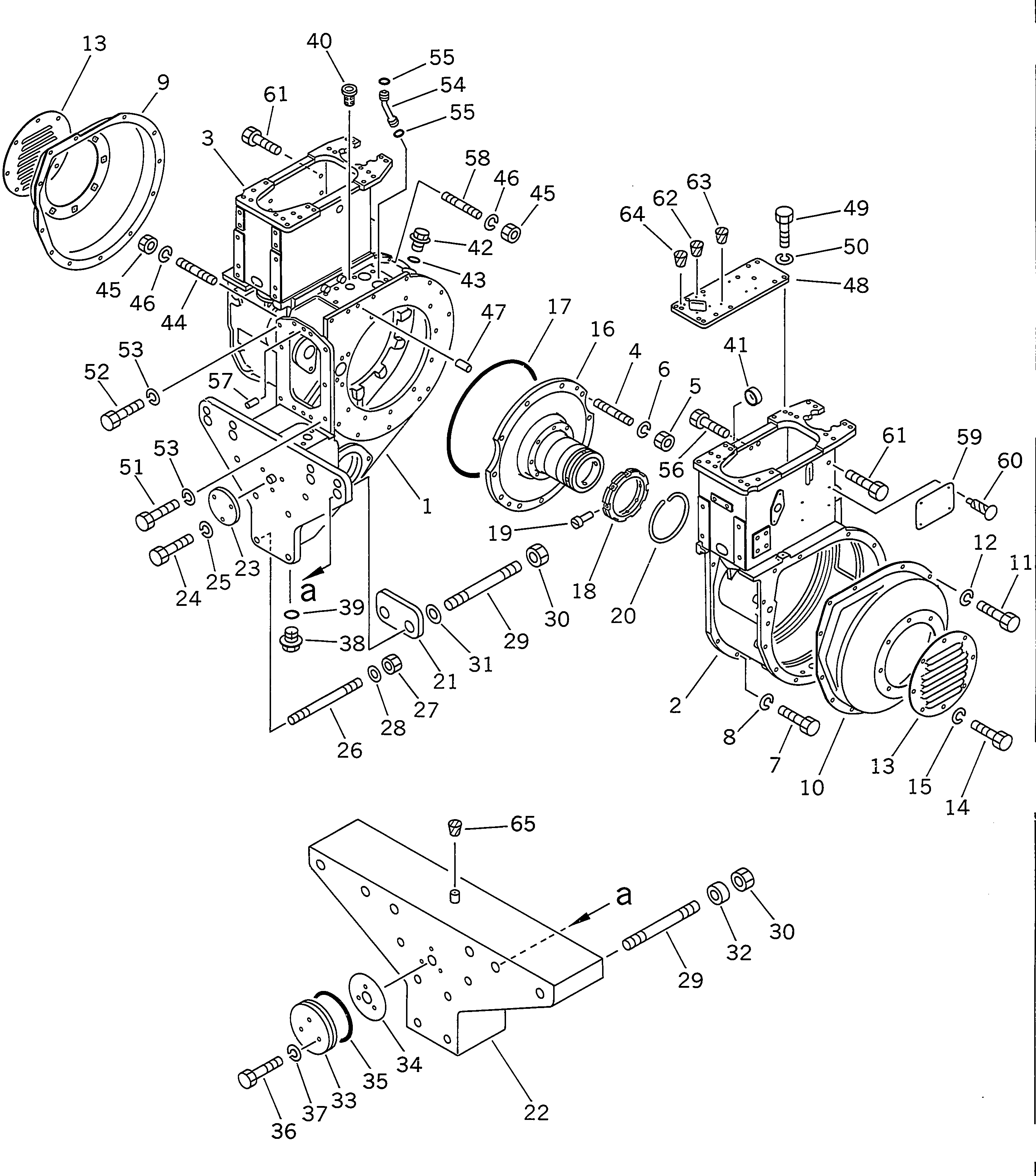 Схема запчастей Komatsu D85A-21A - КОРПУС И CVER (ДЛЯ ЗАДН. P.C.U.)(№-) РАБОЧЕЕ ОБОРУДОВАНИЕ
