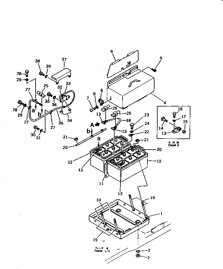 Схема запчастей Komatsu D85A-21B - АККУМУЛЯТОР И РЕЛЕ(№-) КОМПОНЕНТЫ ДВИГАТЕЛЯ И ЭЛЕКТРИКА