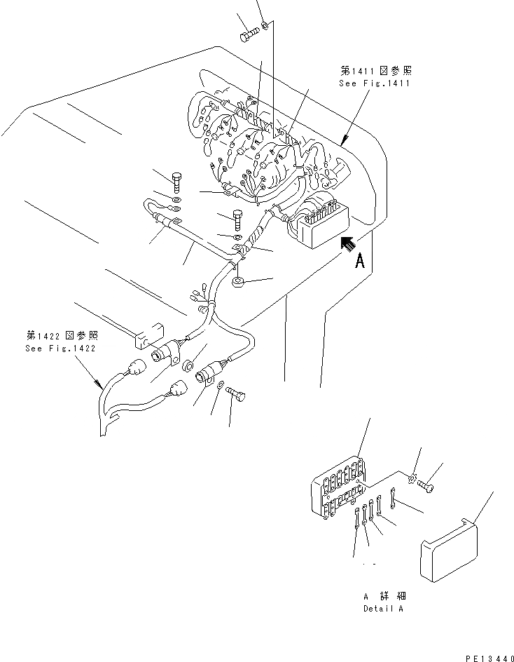 Схема запчастей Komatsu D85A-21B - ЭЛЕКТРИКА (/)(№-) КОМПОНЕНТЫ ДВИГАТЕЛЯ И ЭЛЕКТРИКА