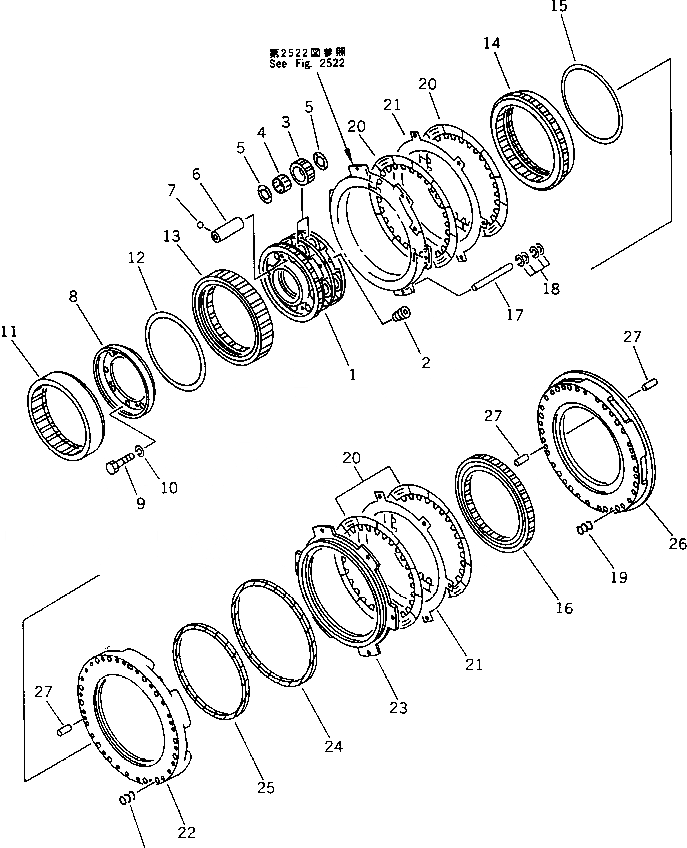 Схема запчастей Komatsu D85A-21B - ТРАНСМИССИЯ¤ПРИВОД И ВАЛ (/)¤ (/)(№-) ГТР CONVERTOR¤ ТРАНСМИССИЯ¤ РУЛЕВ. УПРАВЛЕНИЕ И КОНЕЧНАЯ ПЕРЕДАЧА