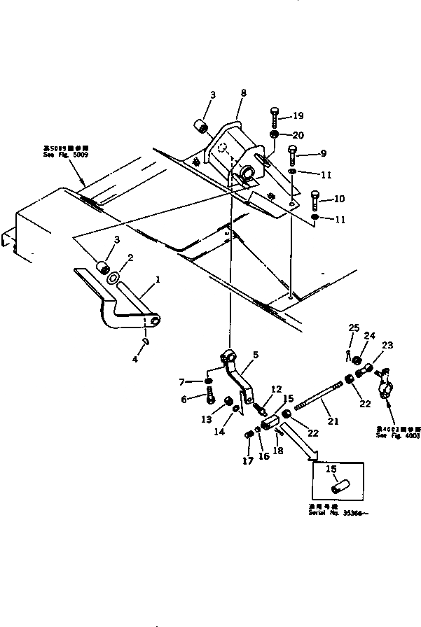 Схема запчастей Komatsu D85A-21B - ПЕДАЛЬ ЗАМЕДЛИТЕЛЯ ОБОРОТОВ(№-) СИСТЕМА УПРАВЛЕНИЯ