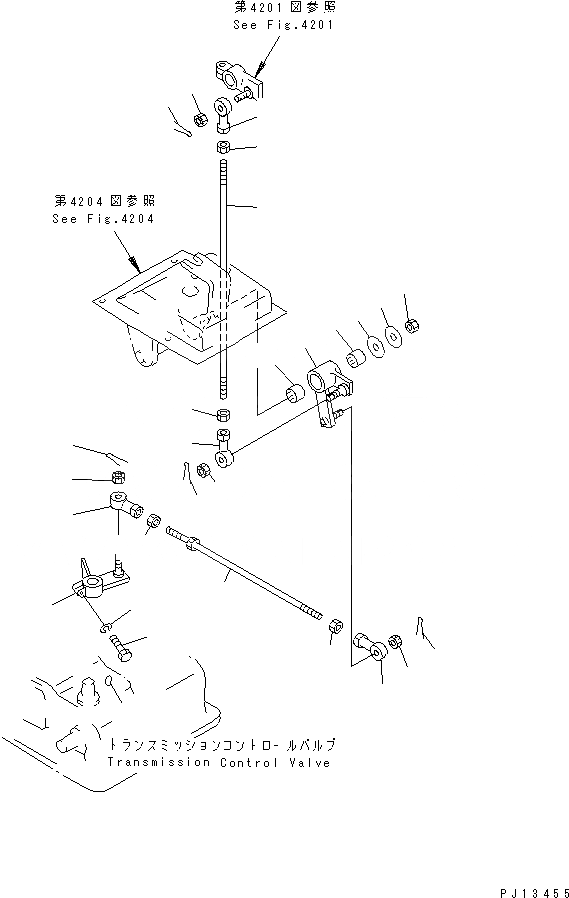 Схема запчастей Komatsu D85A-21B - УПРАВЛ-Е ТРАНСМИССИЕЙ МЕХАНИЗМ (/)(№-) СИСТЕМА УПРАВЛЕНИЯ