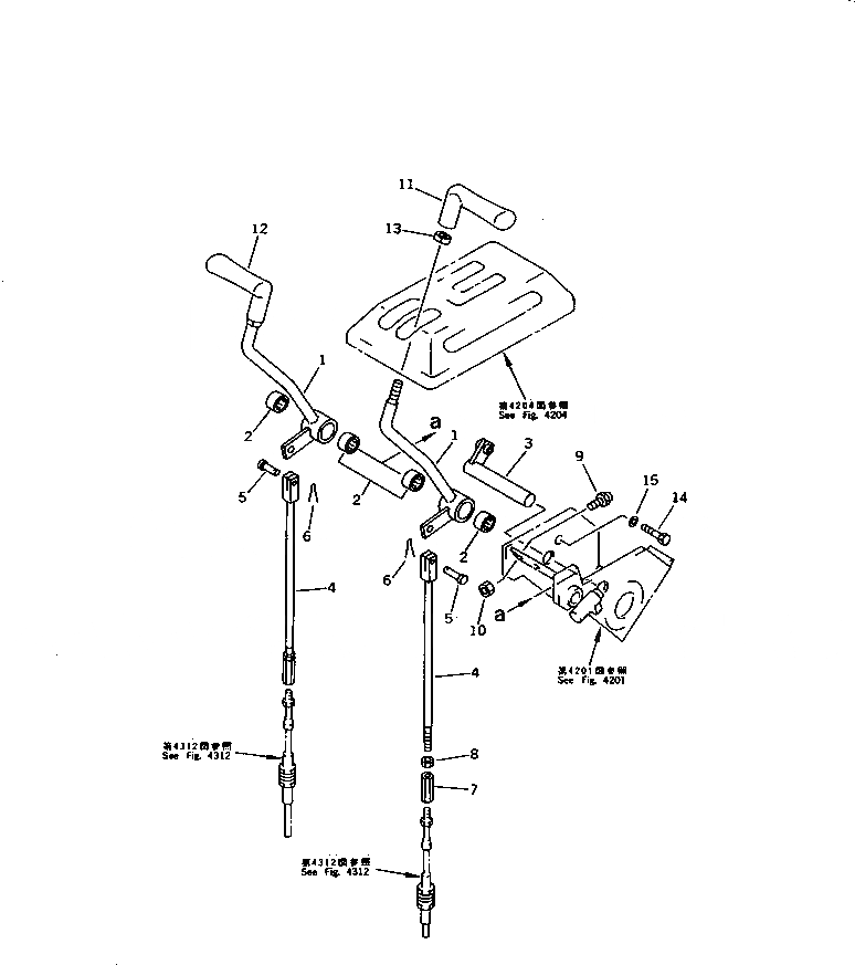 Схема запчастей Komatsu D85A-21B - РЫЧАГ УПРАВЛЕНИЯ ПОВОРОТОМ(№-) СИСТЕМА УПРАВЛЕНИЯ