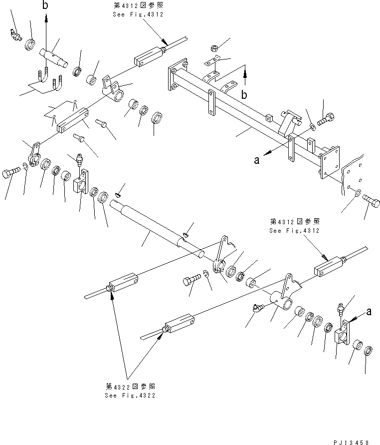 Схема запчастей Komatsu D85A-21B - РУЛЕВ. УПРАВЛЕНИЕ И ТОРМОЗН. МЕХАНИЗМ (/)(№-) СИСТЕМА УПРАВЛЕНИЯ