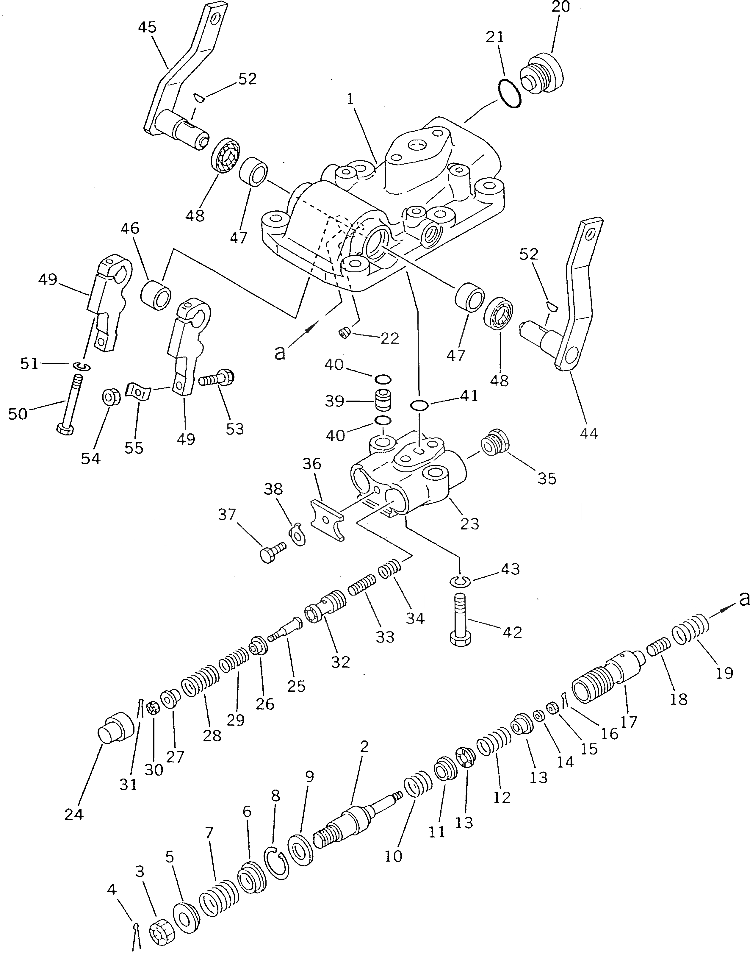 Схема запчастей Komatsu D85A-21B - КЛАПАН УПРАВЛЕНИЯ ПОВОРОТОМ(№-) СИСТЕМА УПРАВЛЕНИЯ