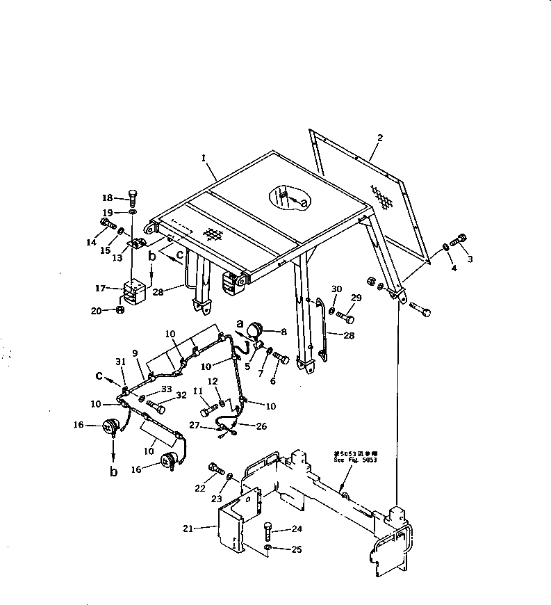 Схема запчастей Komatsu D85A-21B - КАБИНА ЧАСТИ КОРПУСА (WOODY МЕСТН. СПЕЦ-Я.)(№-) ЧАСТИ КОРПУСА