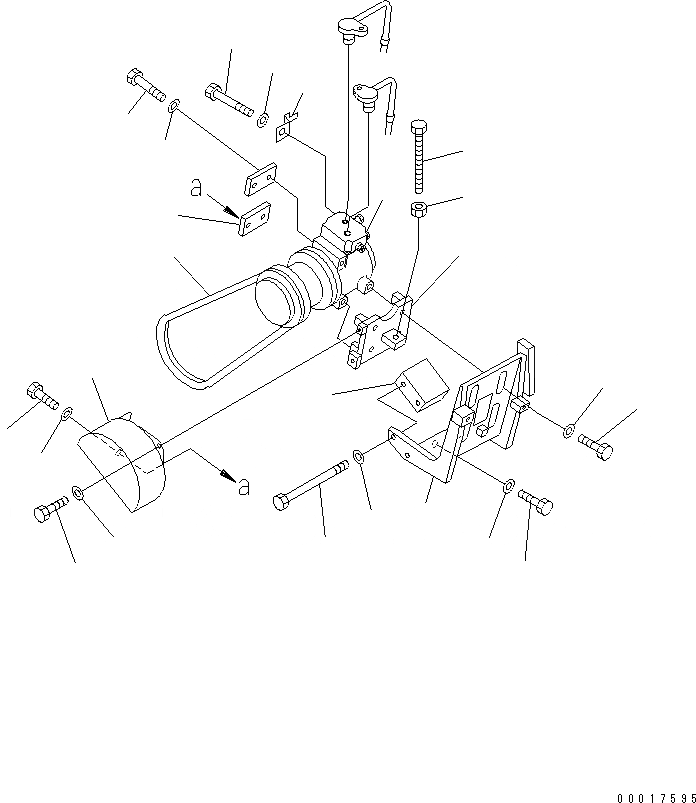 Схема запчастей Komatsu D85A-21B - КОМПОНЕНТЫ КОМПРЕССОРА(№-) ЧАСТИ КОРПУСА