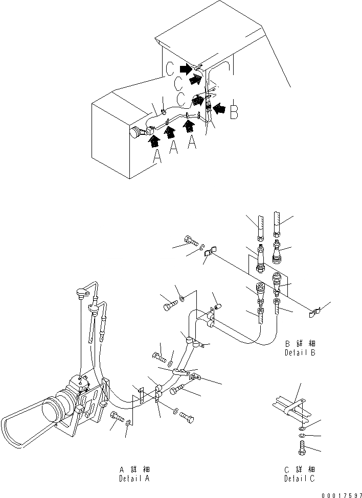 Схема запчастей Komatsu D85A-21B - СИСТЕМА ТРУБ ОХЛАЖДЕНИЯ (/)(№-) ЧАСТИ КОРПУСА