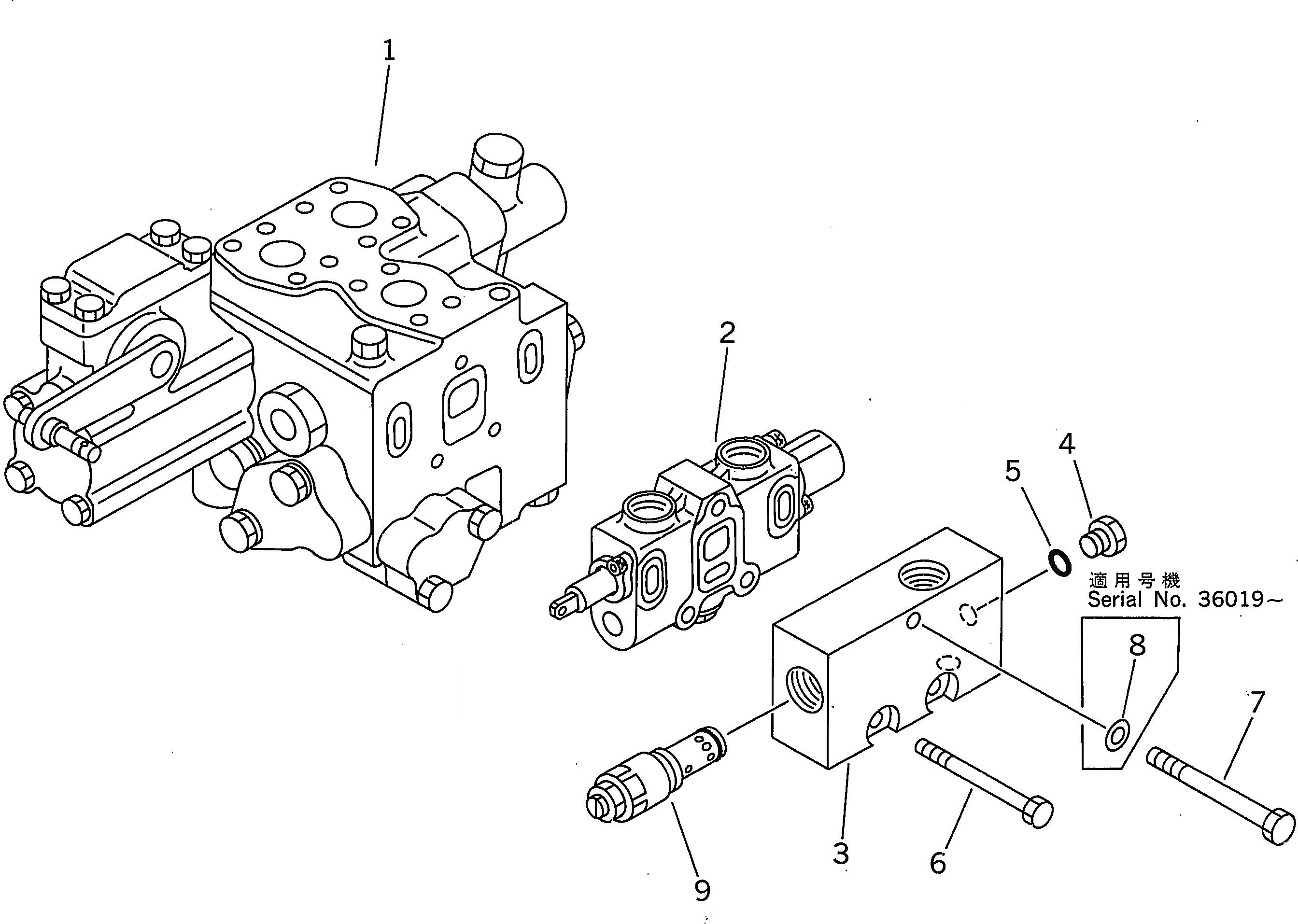 Схема запчастей Komatsu D85A-21B - ОТВАЛ УПРАВЛЯЮЩ. КЛАПАН (/)(№-) УПРАВЛ-Е РАБОЧИМ ОБОРУДОВАНИЕМ