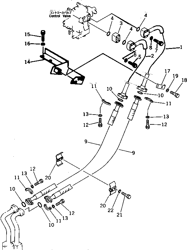 Схема запчастей Komatsu D85A-21B - ГИДРОЛИНИЯ (БАК - ГИДРОЦИЛИНДР ПОДЪЕМА) (/)(№-) УПРАВЛ-Е РАБОЧИМ ОБОРУДОВАНИЕМ