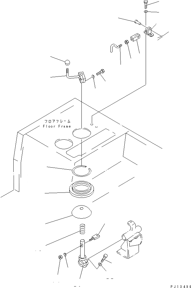 Схема запчастей Komatsu D85A-21B - РЫЧАГ УПРАВЛЕНИЯ РЫХЛИТЕЛЕМ(№-) УПРАВЛ-Е РАБОЧИМ ОБОРУДОВАНИЕМ