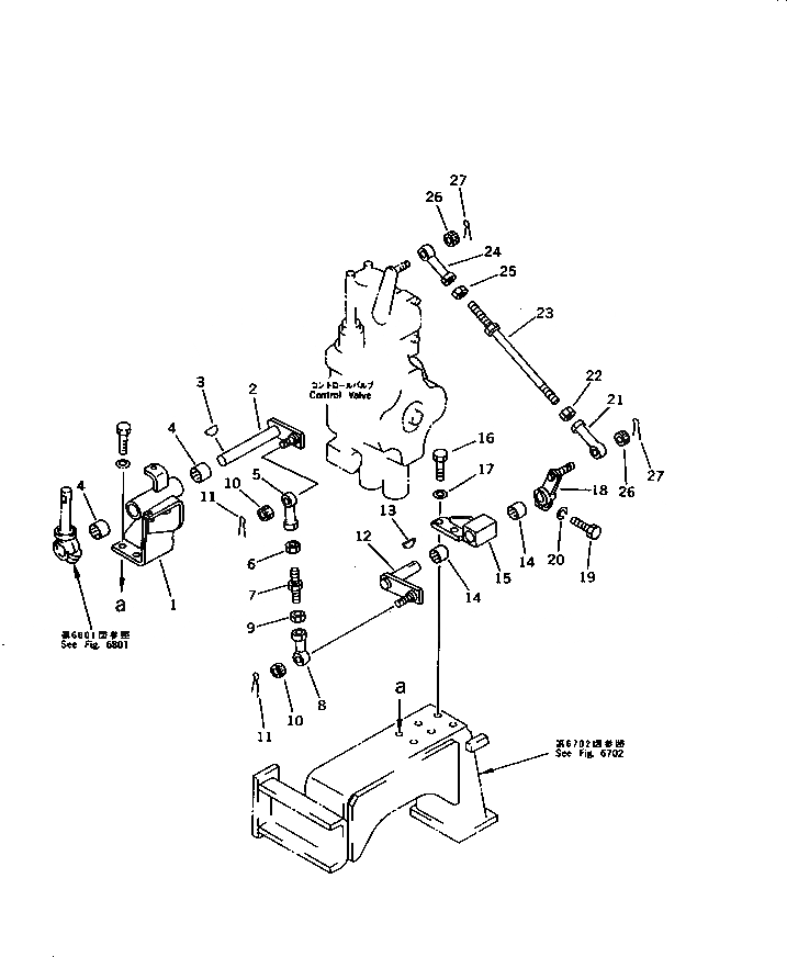 Схема запчастей Komatsu D85A-21B - УПРАВЛ-Е РЫХЛИТЕЛЕМ МЕХАНИЗМ(№-) УПРАВЛ-Е РАБОЧИМ ОБОРУДОВАНИЕМ