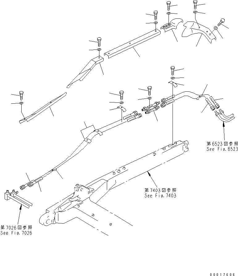 Схема запчастей Komatsu D85A-21B - ОТВАЛ TОБОД КОЛЕСАMING СИСТЕМА ТРУБ ЦИЛИНДРА (/)(№-) РАБОЧЕЕ ОБОРУДОВАНИЕ