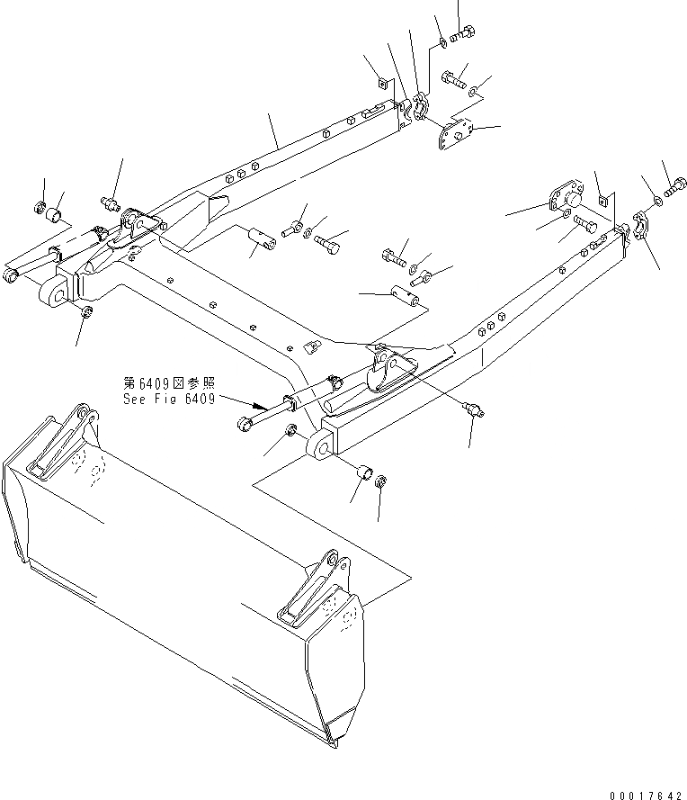 Схема запчастей Komatsu D85A-21B - TОБОД КОЛЕСАMING РАМА(№-) РАБОЧЕЕ ОБОРУДОВАНИЕ